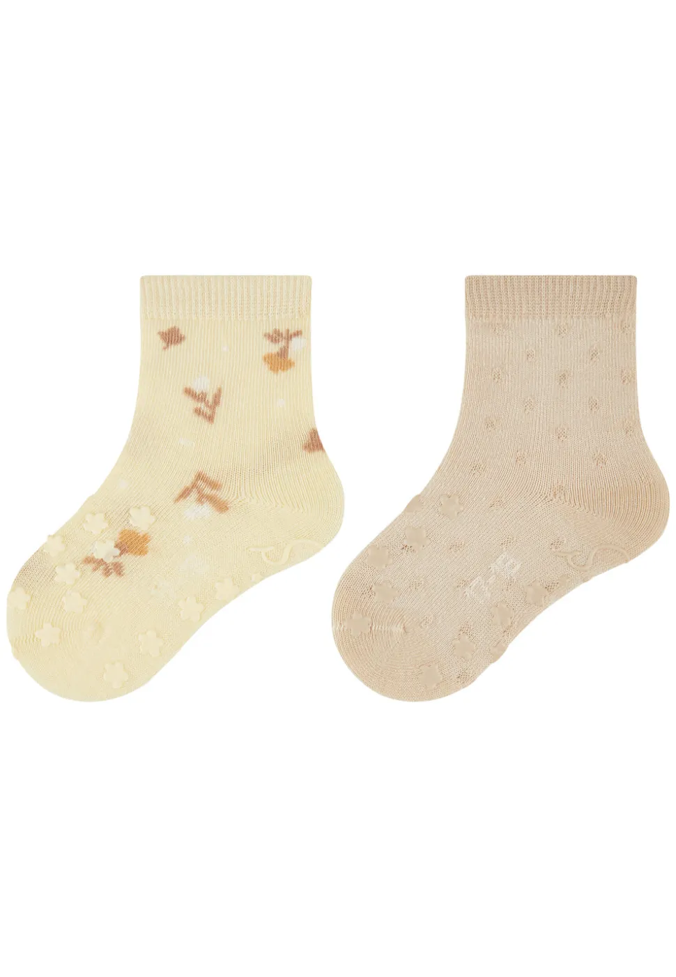 ABS Krabbelsocken 2er Pack Blumen Struktur