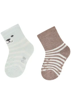 ABS Krabbelsocken 2er Pack Eisbär und Ringel