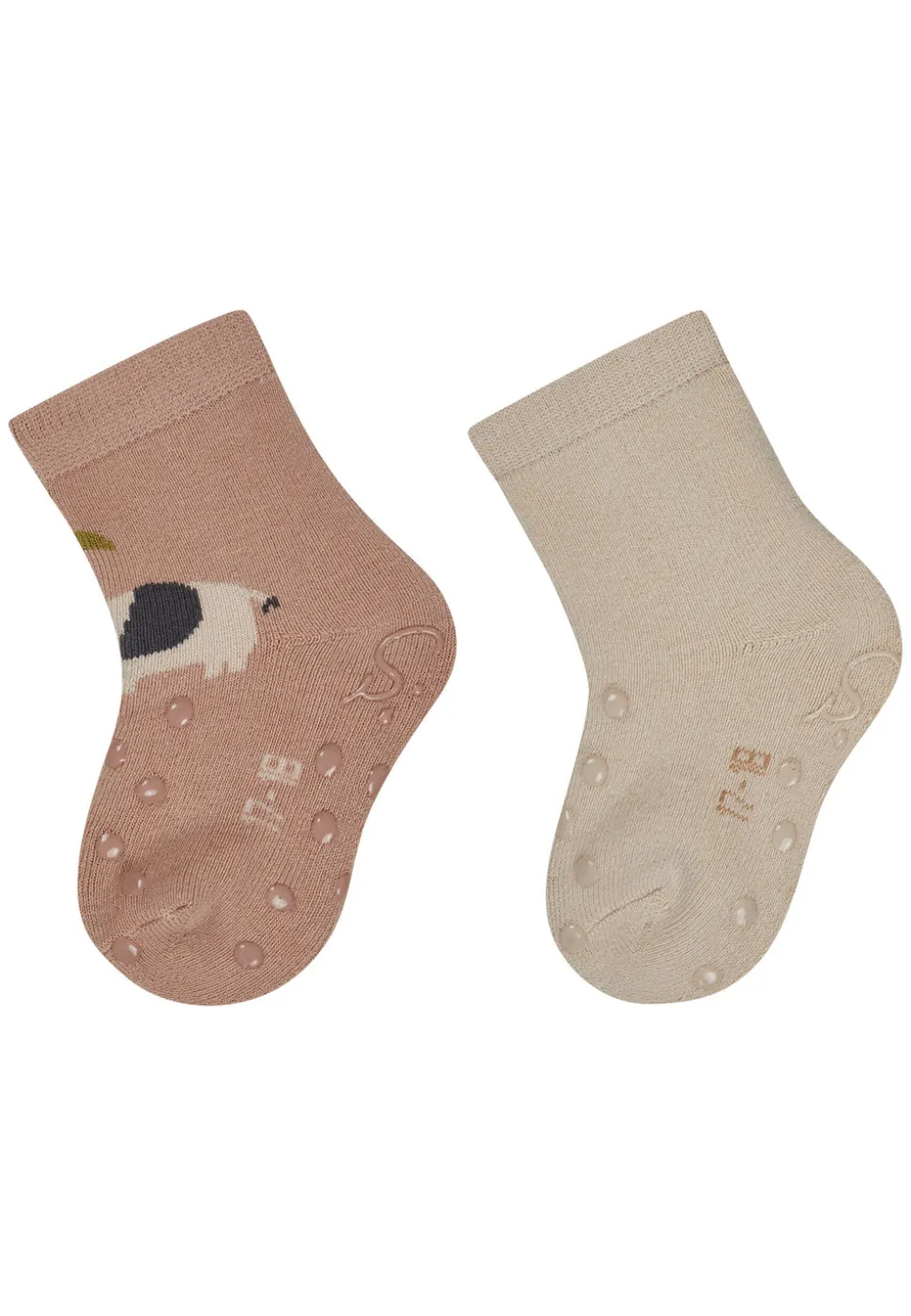 ABS Krabbelsocken 2er Pack Elefant Uni