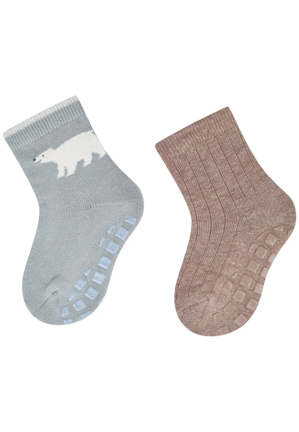 ABS Socken 2er Pack Eisbär und Rippe