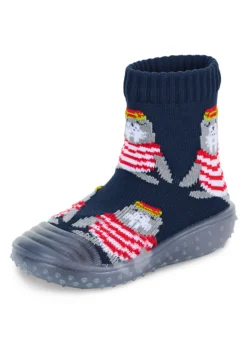 Adventure-Socks mit Motiv Robbe in Blau