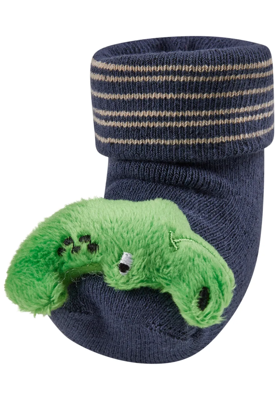 Baby Rasselsocken mit Krokodil-Figur