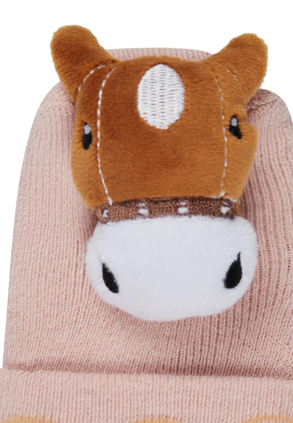 Baby Rasselsocken mit Pferde-Figur