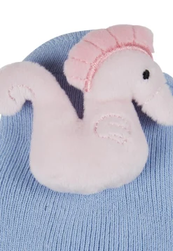 Baby Rasselsocken mit Seepferdchen-Figur
