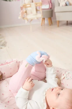 Baby Rasselsocken mit Seepferdchen-Figur