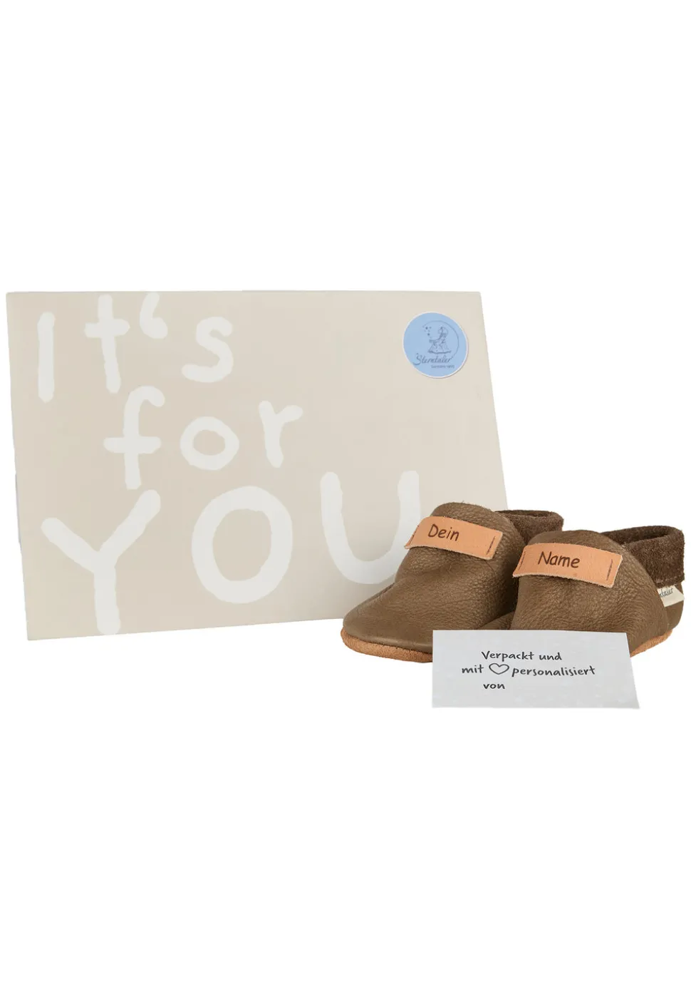 Baby Schuhe personalisiert aus Leder mit Wunschname