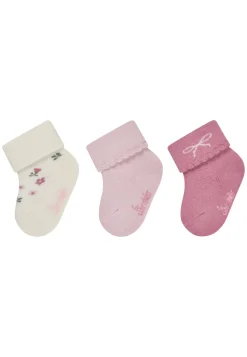 Baby Socken 3er Pack Blumen Schleife