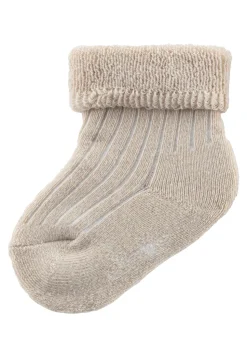 Baby Socken uni mit Umschlag & Innenfrottee