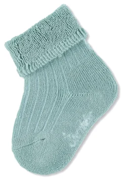 Baby Socken uni mit Umschlag & Innenfrottee