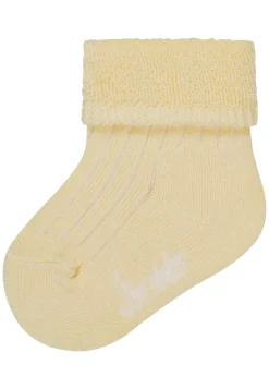 Baby Socken uni mit Umschlag & Innenfrottee