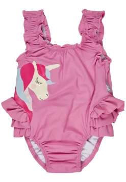 Badeanzug Einhorn mit Rüschen