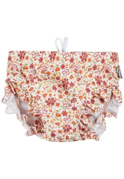 Badehose Blumen mit Volant, Windeleinsatz & UV 50+