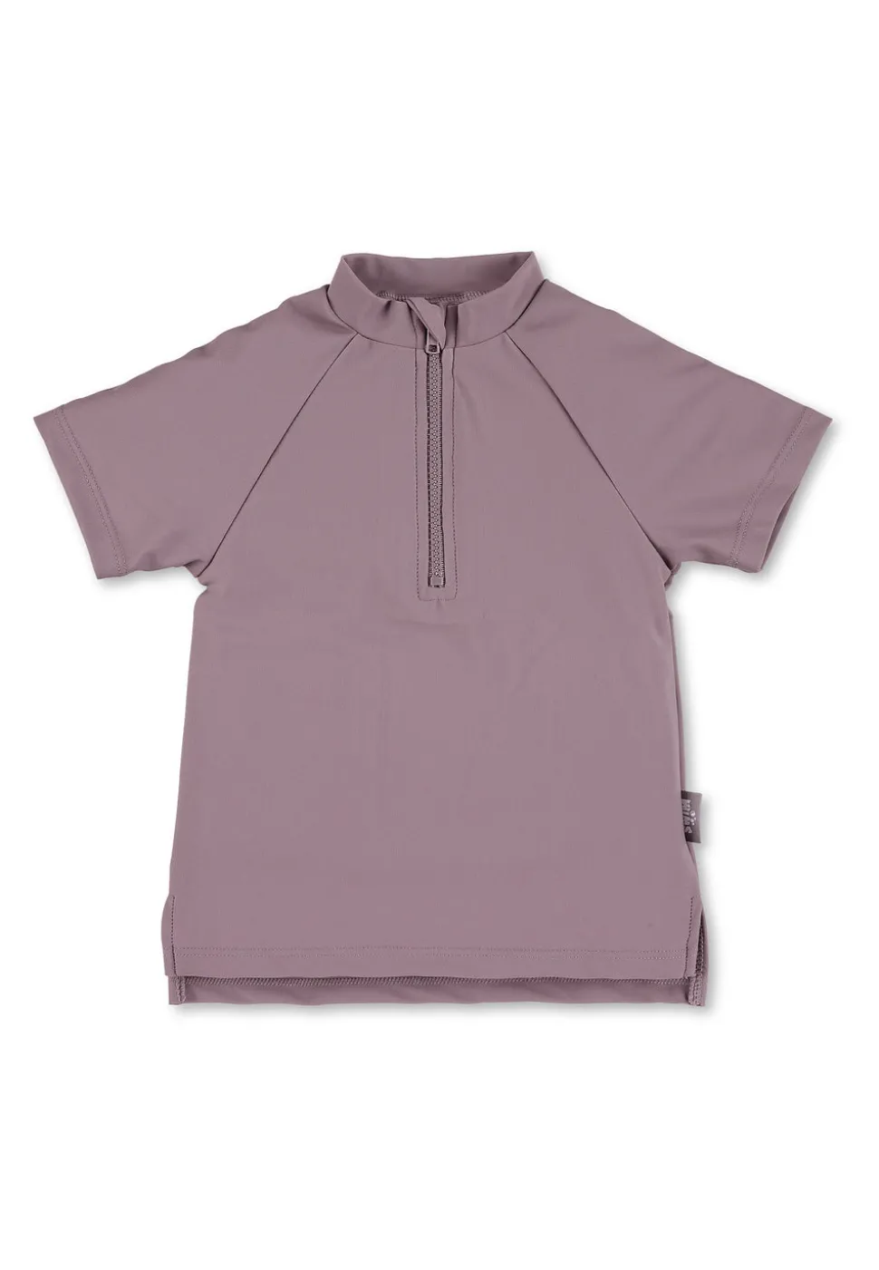 Badeshirt kurzarm uni mit Reißverschluss UV 50+