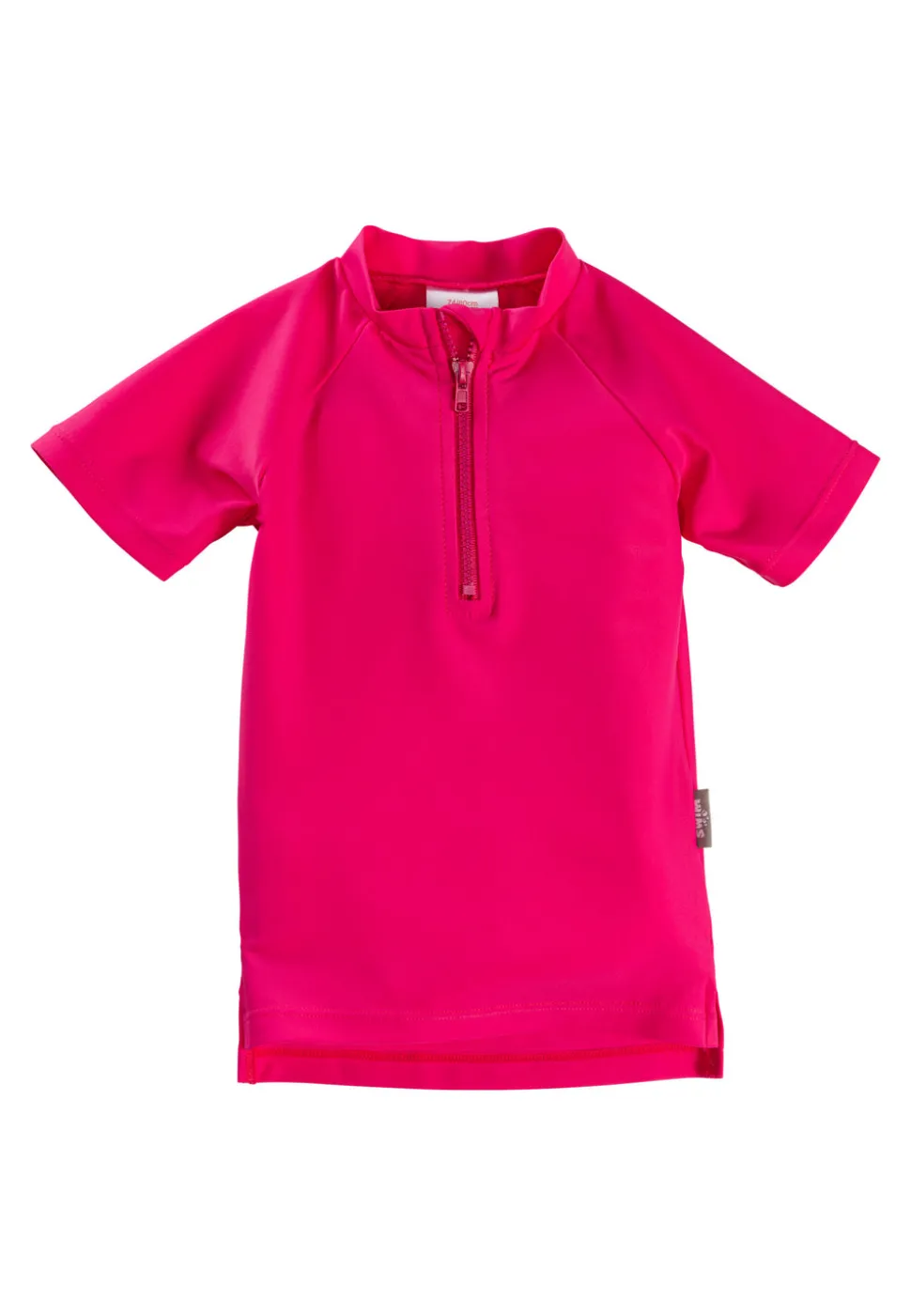 Badeshirt kurzarm uni mit Reißverschluss UV 50+