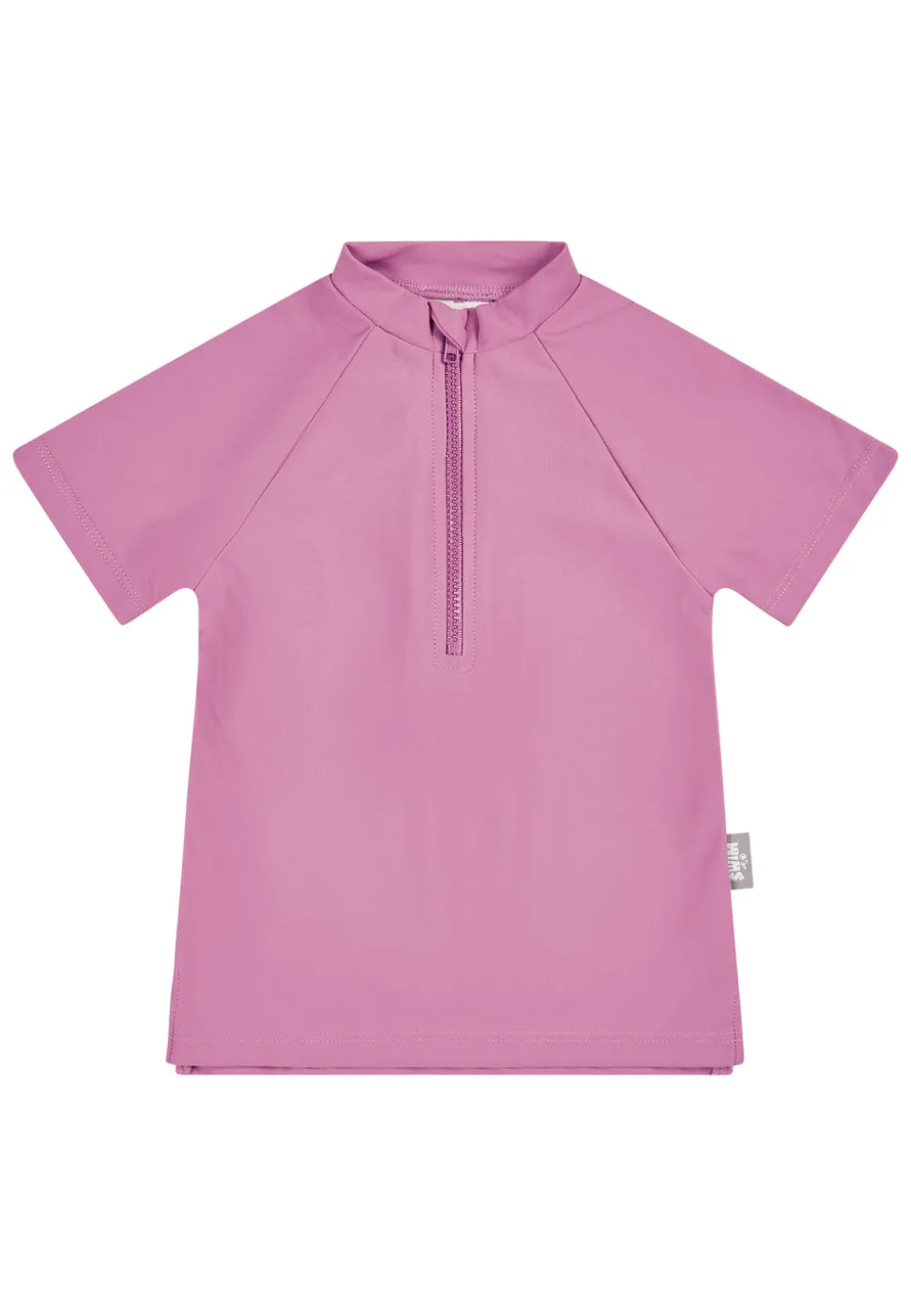 Badeshirt kurzarm uni mit Reißverschluss UV 50+