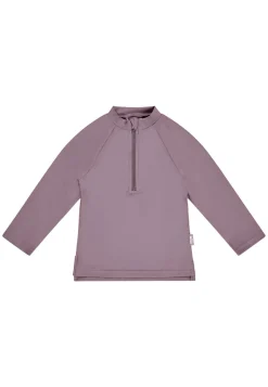 Badeshirt langarm uni mit Reißverschluss UV 50+