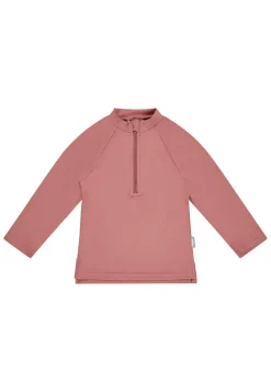Badeshirt langarm uni mit Reißverschluss UV 50+