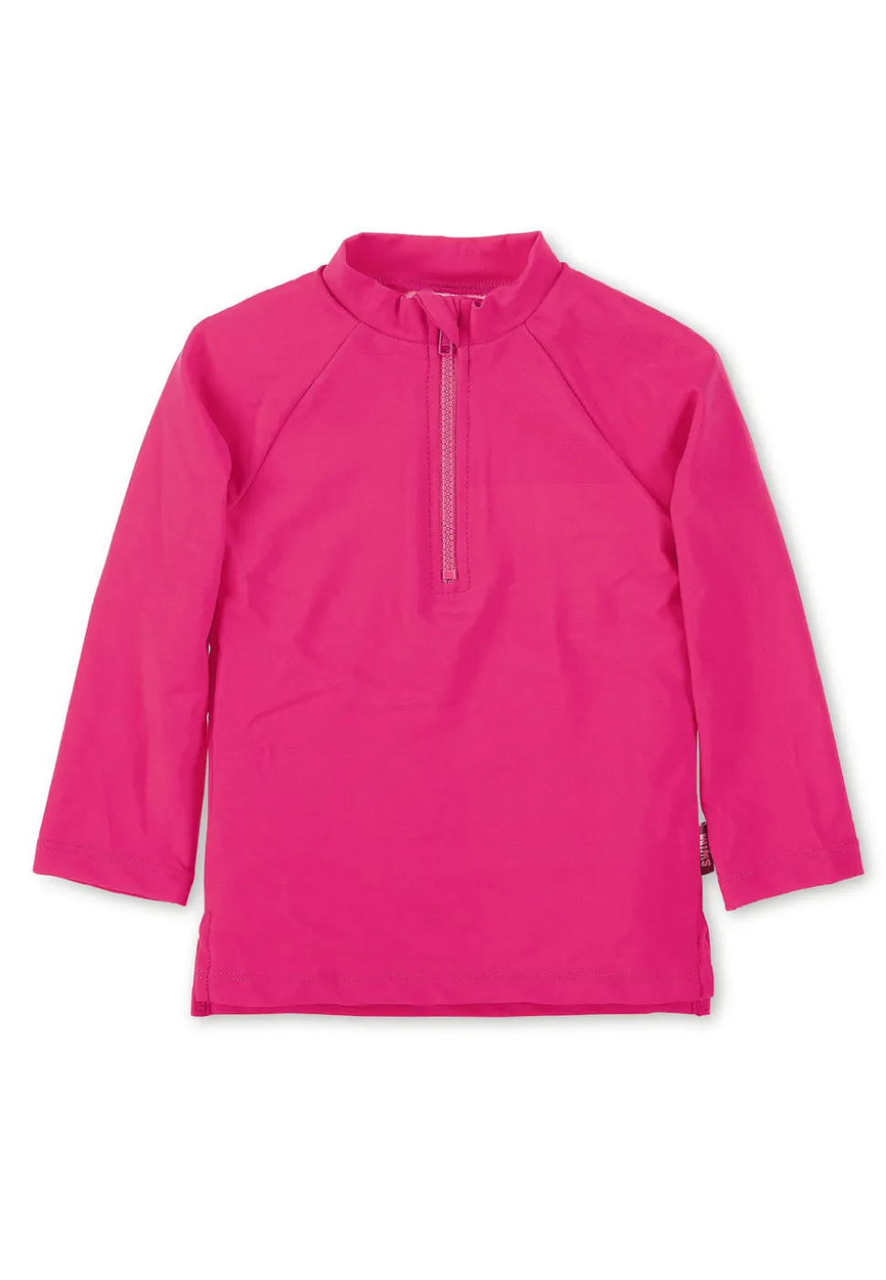 Badeshirt langarm uni mit Reißverschluss UV 50+