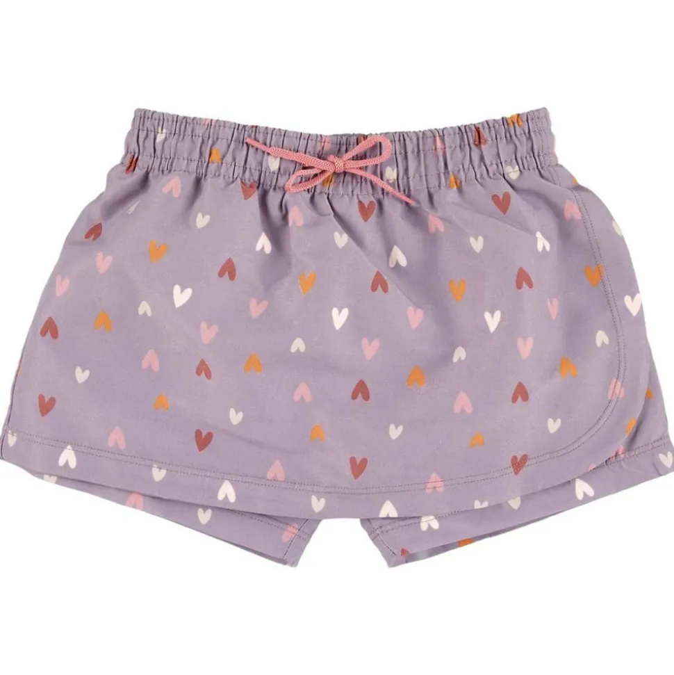 Badeshorts Herz als Rock mit Windeleinsatz UV 50+