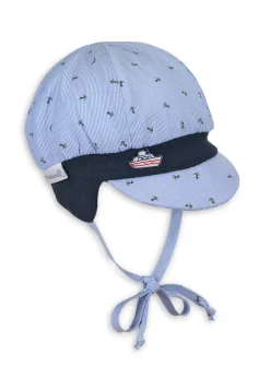 Ballonmütze in Himmelblau mit Ankern und UV 30