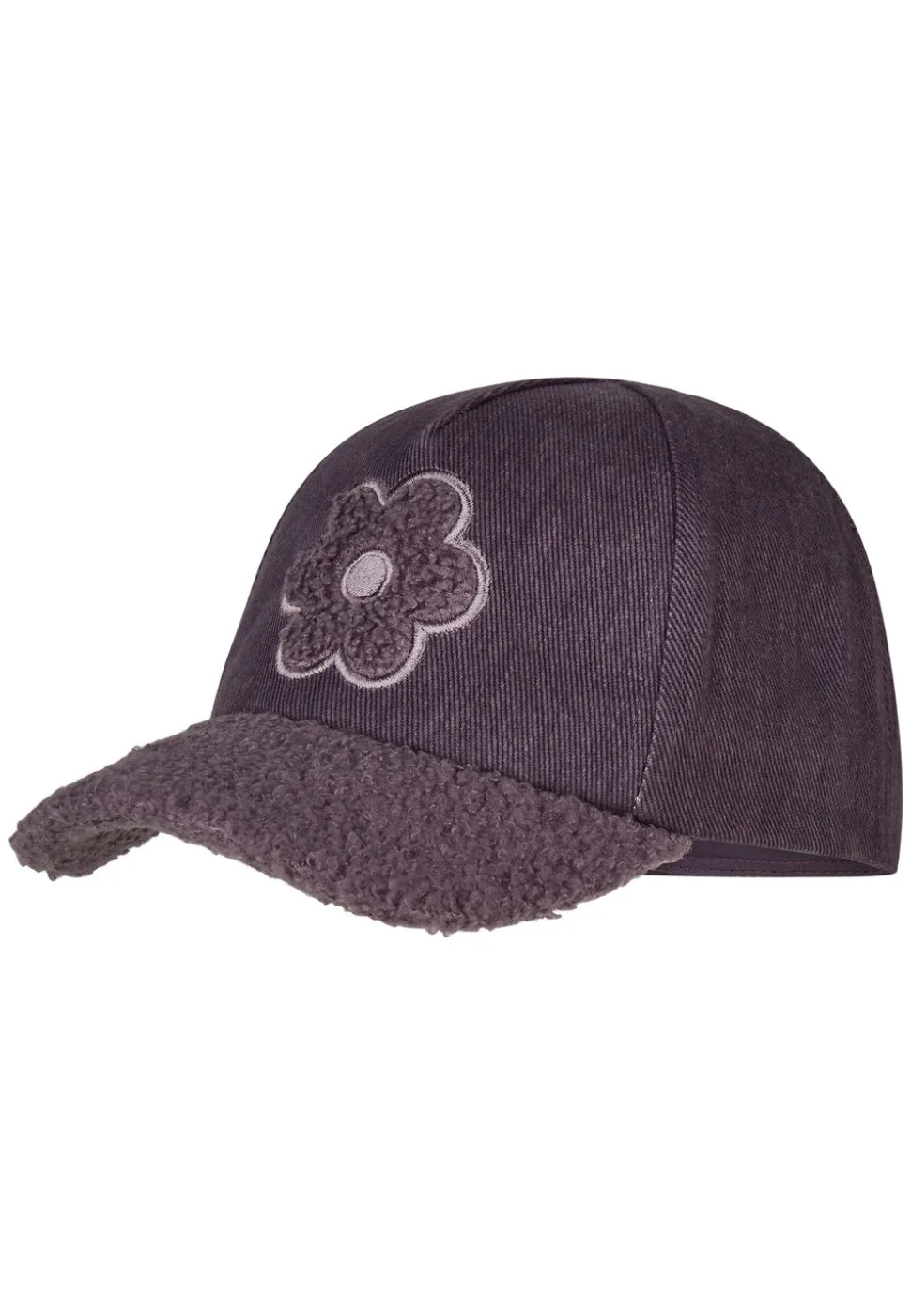 Basecap Jeans mit Teddy-Schirm und Blume