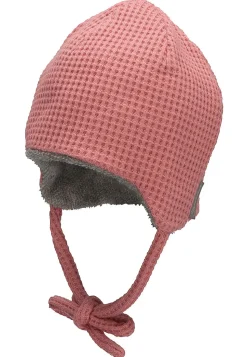 Beanie aus Viskose Mischgewebe in Waffeloptik