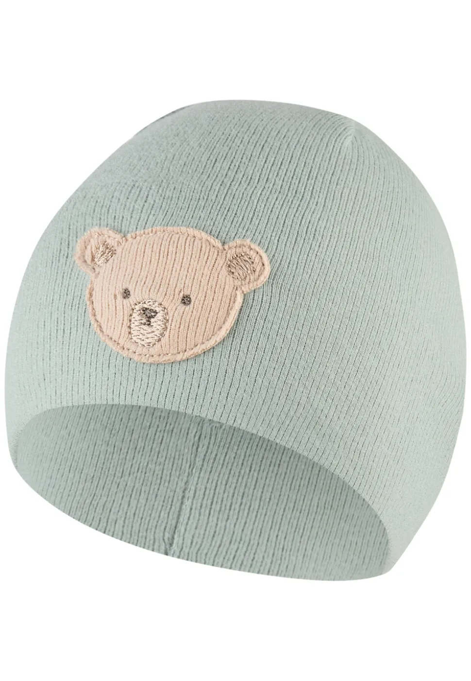 Beanie gerippt mit Bärgesicht