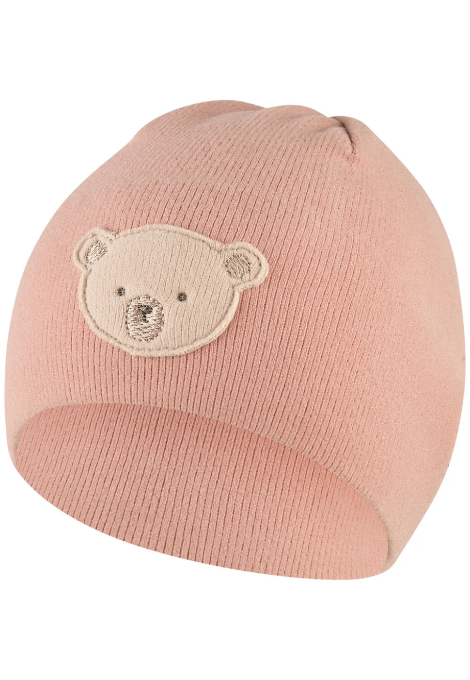 Beanie gerippt mit Bärgesicht