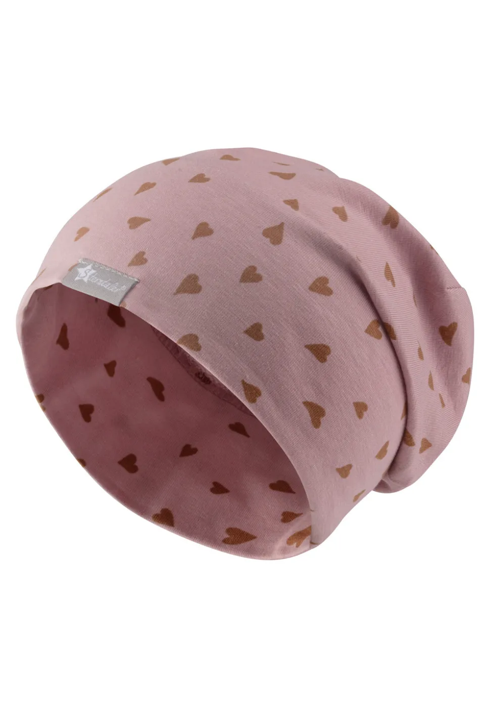Beanie Herzen mit UV Schutz aus Jersey