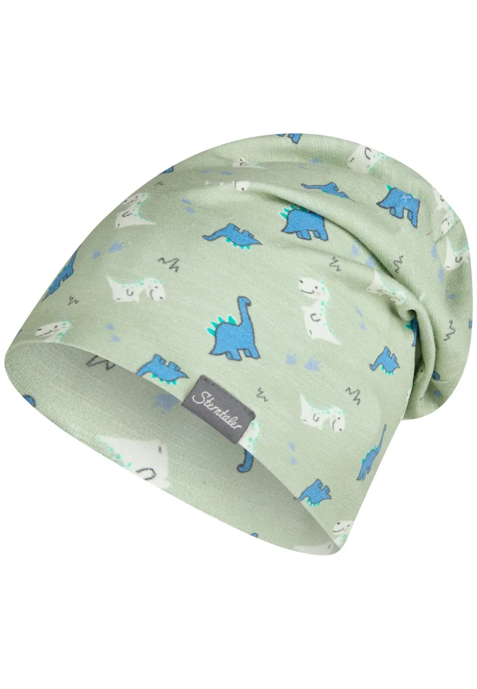 Beanie mit Dinobabys zwei Tragevarianten