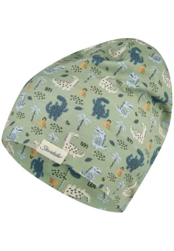 Beanie mit Dinokindern zwei Tragevarianten