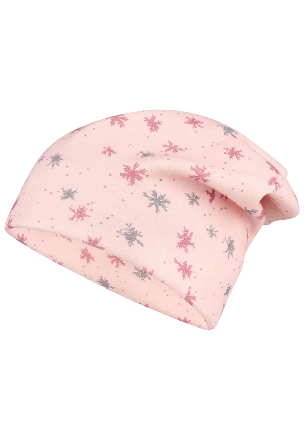 Beanie mit Schneekristallen & weichem Innenfutter