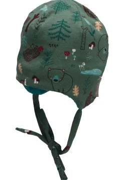 Beanie Mütze aus Jersey mit Druck Waldtiere