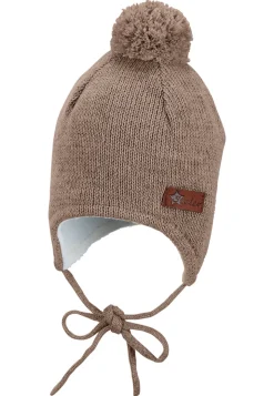 Bio-Strickmütze mit Pompon