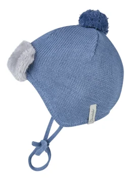 Bommelmütze Fliegerstyle mit Teddy-Schirm