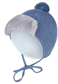 Bommelmütze Fliegerstyle mit Teddy-Schirm