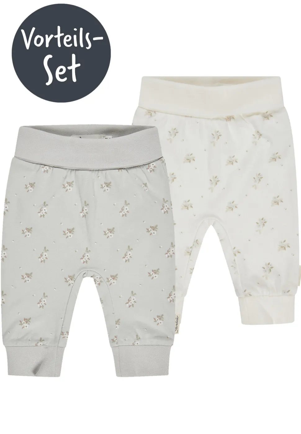 2er-Pack Babyhose Blumen mit Mitwachsbündchen