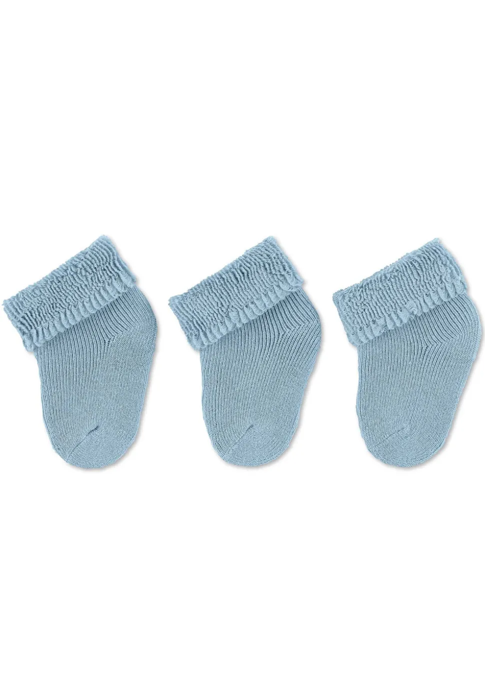 Erstlingssocken 3er-Pack uni mit Vollplüsch