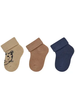 Erstlingssocken mit Umschlag 3er Pack Tiger Uni
