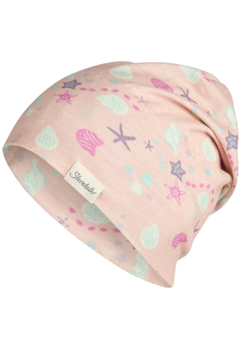 Flammgarn-Beanie mit Muscheln