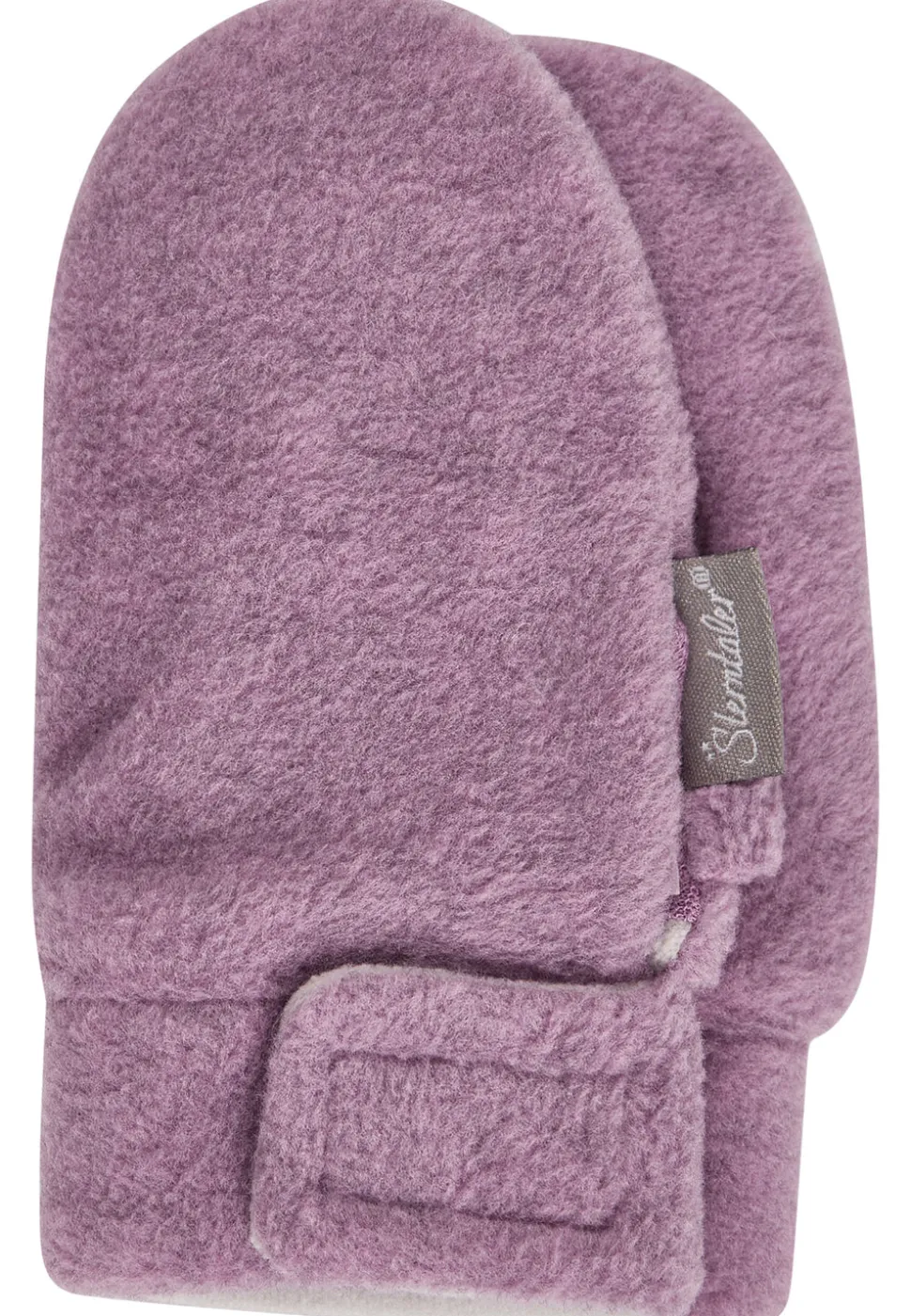 Fäustlinge ohne Daumen aus Microfleece mit Klett