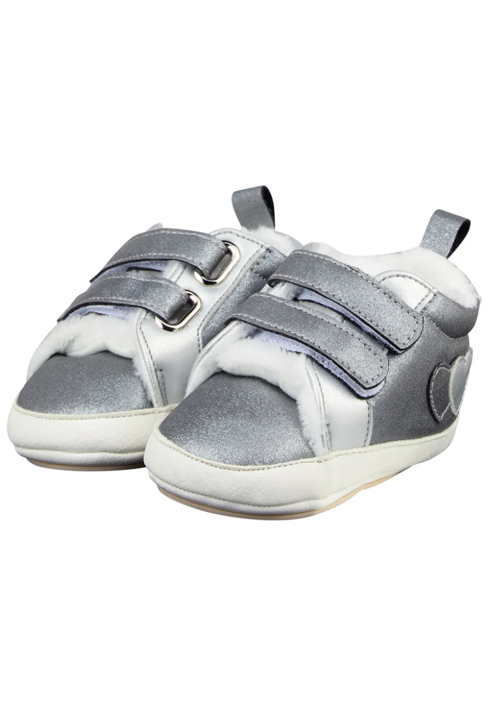 Glitzer-Babyschuhe mit Herzsohle