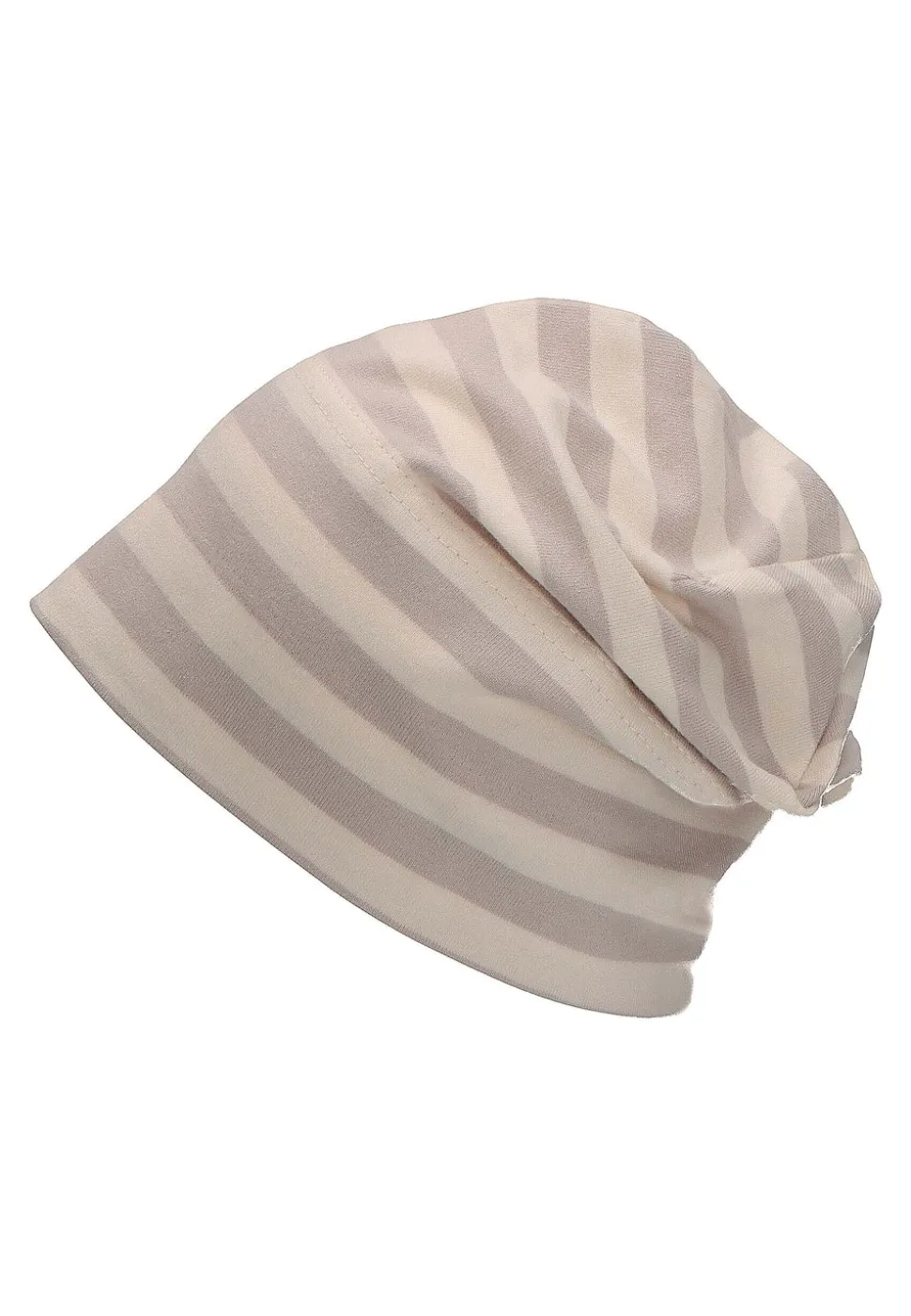GOTS Slouch-Beanie aus Jersey (Bio) mit Streifen