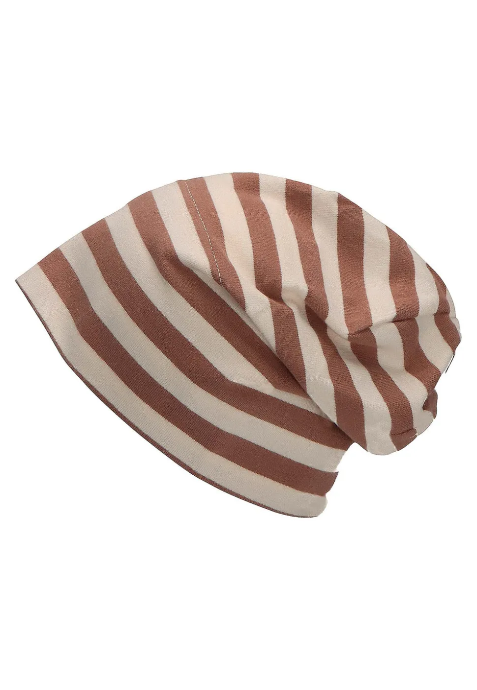 GOTS Slouch-Beanie aus Jersey (Bio) mit Streifen