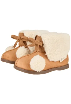 Halbschuh mit Umschlag & Bommel