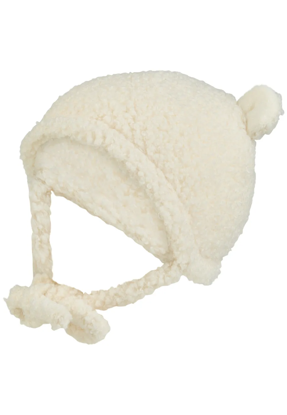 Inka-Mütze aus Teddy mit Öhrchen