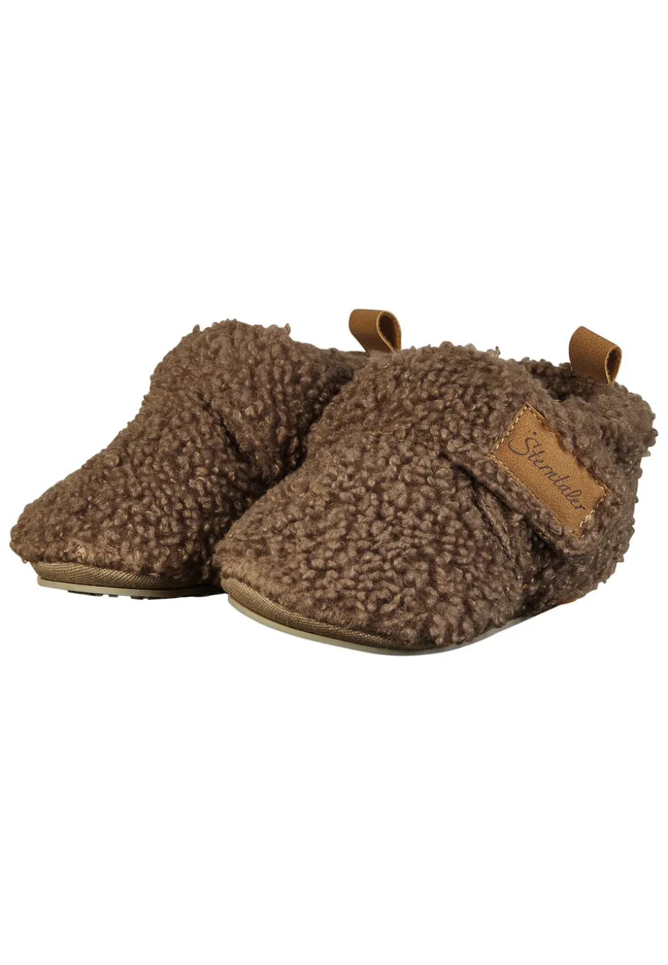 Krabbelschuh Bouclé mit Sternensohle