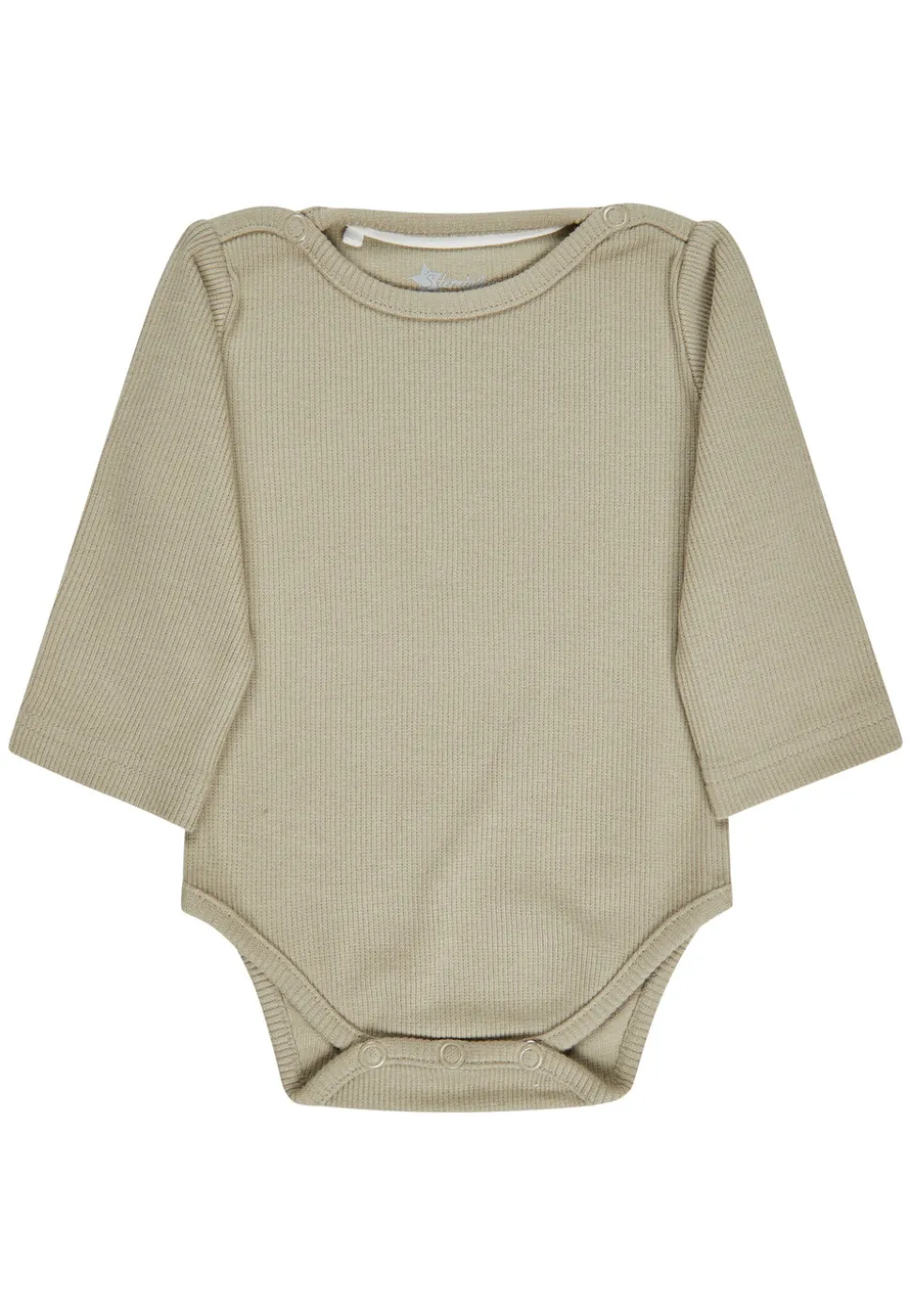 Langarm-Body aus Rippjersey uni
