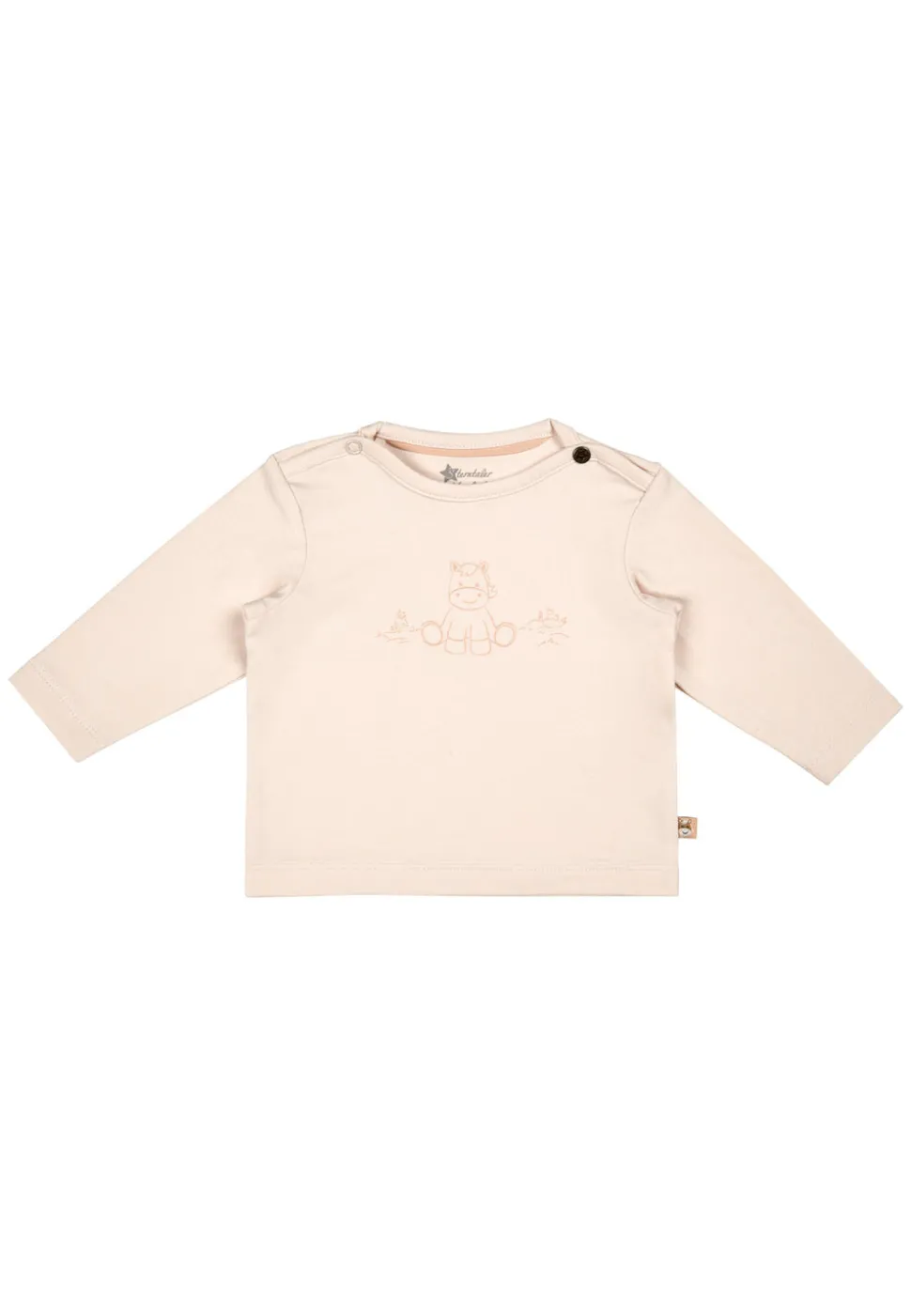 Langarmshirt mit Pferd Sunny & Schulterknöpfung