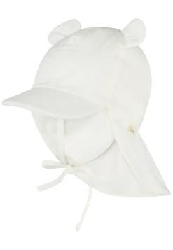 Musselin-Schirmmütze mit Nackenschutz und Ohren